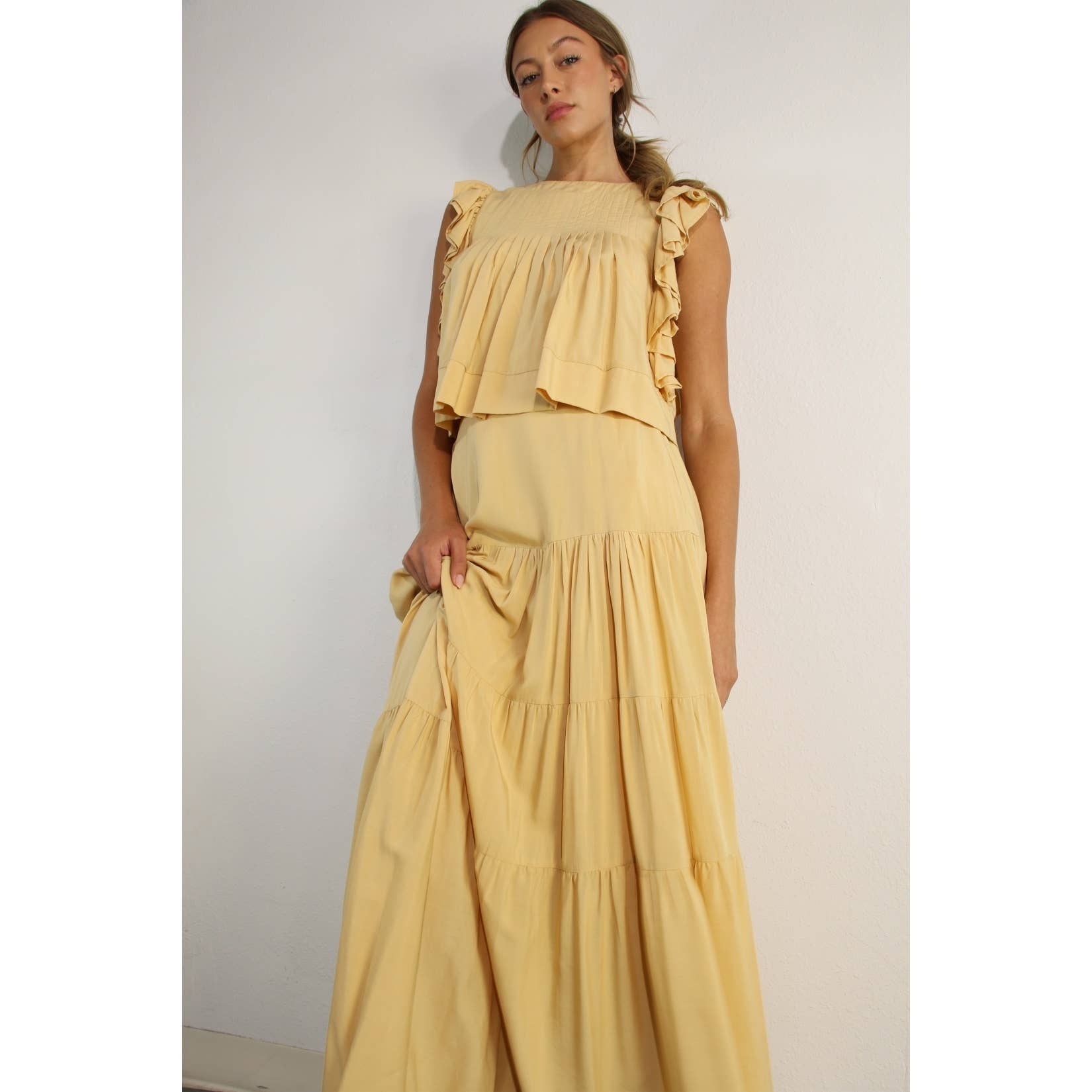 Only 2 left! The Jolie Golden Hour 2-Piece Ruffle Set