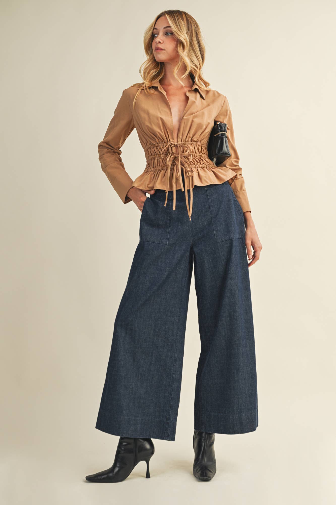 SOLD OUT-The Emerson Wide-Leg Denim Pants – Indigo