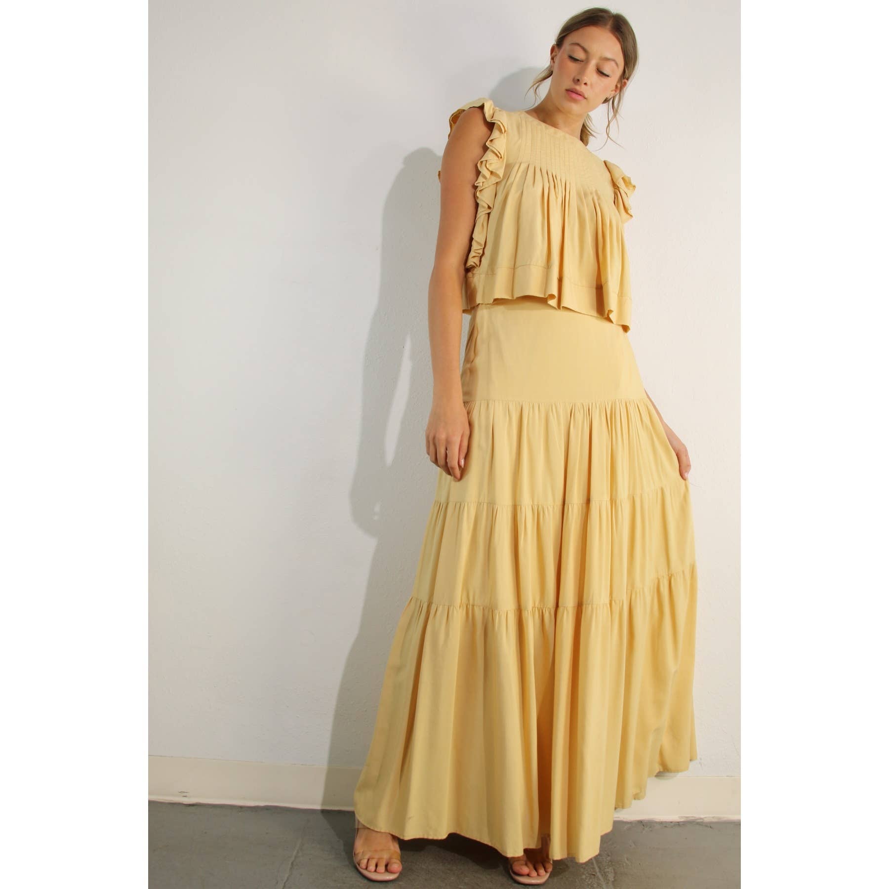 Only 2 left! The Jolie Golden Hour 2-Piece Ruffle Set