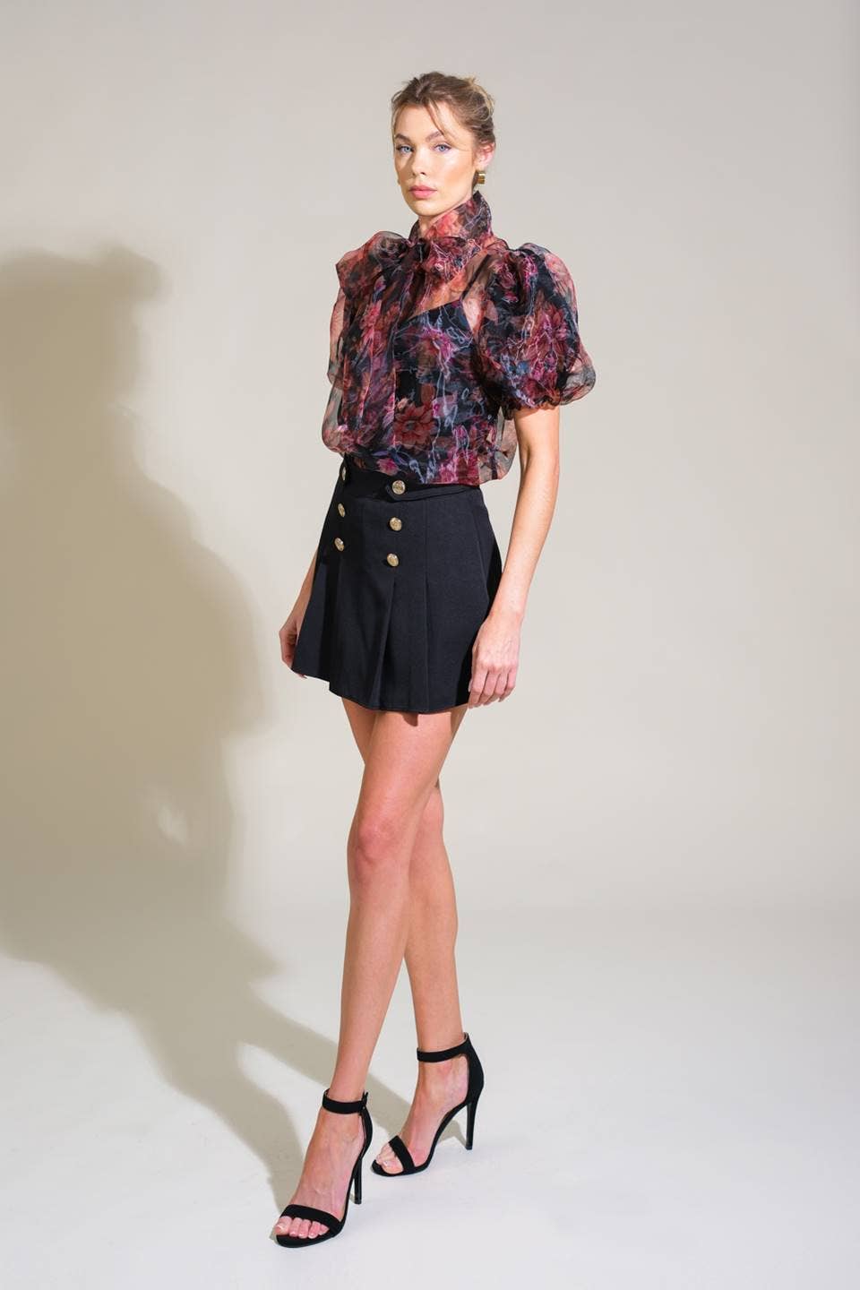 The Charlize Printed Organza Top