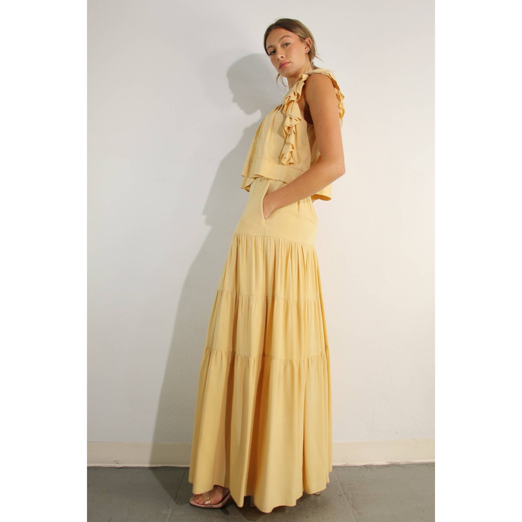 Only 2 left! The Jolie Golden Hour 2-Piece Ruffle Set