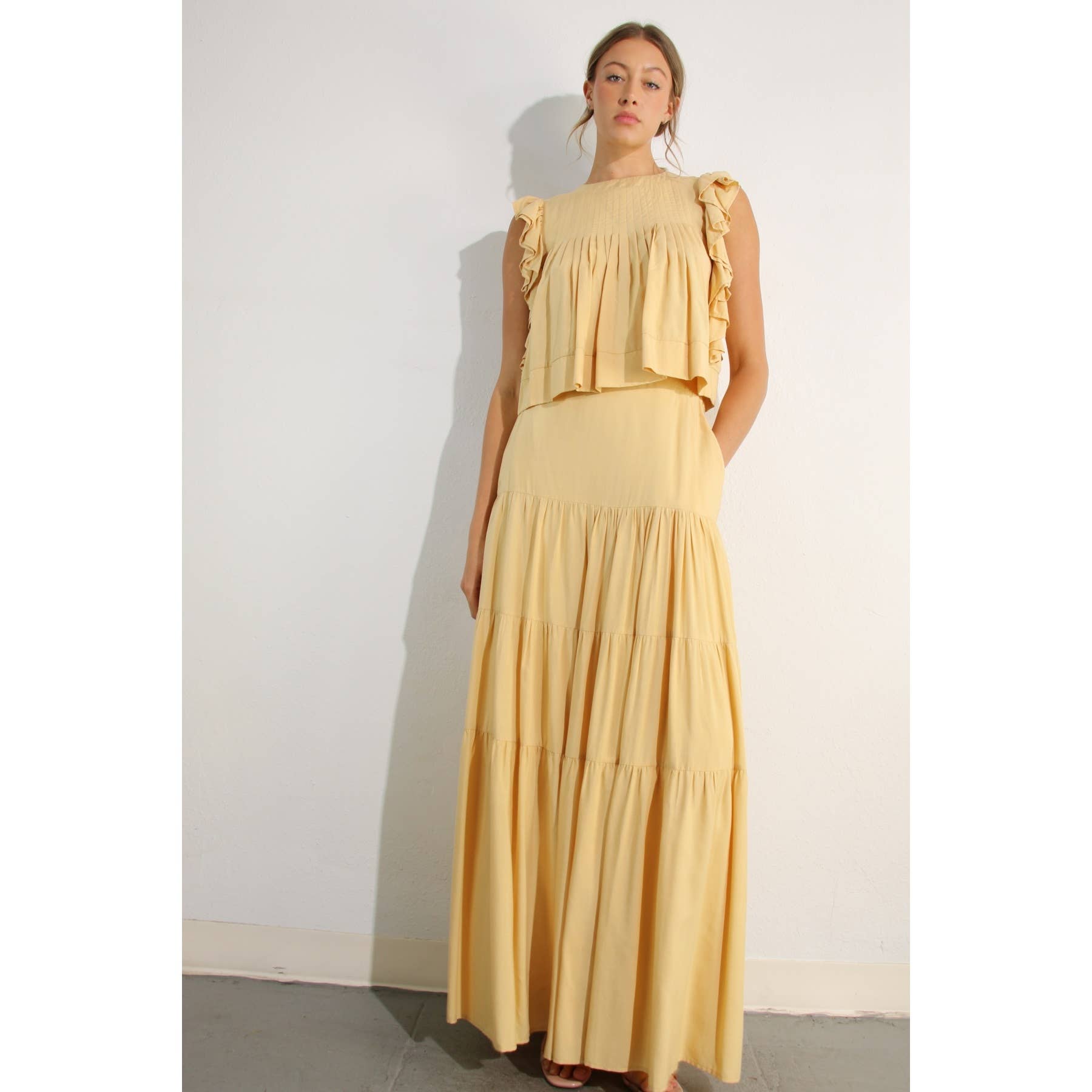 Only 2 left! The Jolie Golden Hour 2-Piece Ruffle Set