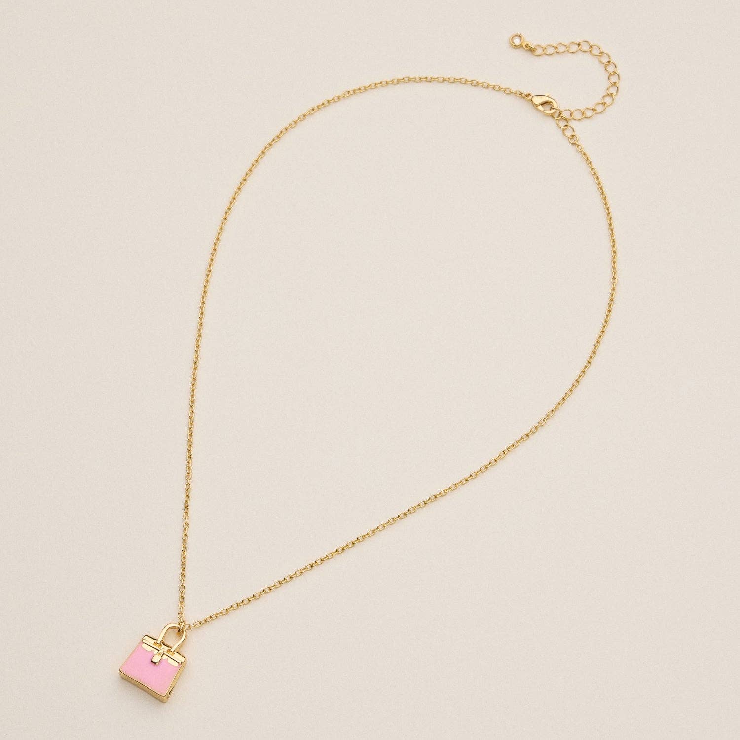 Mini Purse Pendant Necklace - 18K Gold