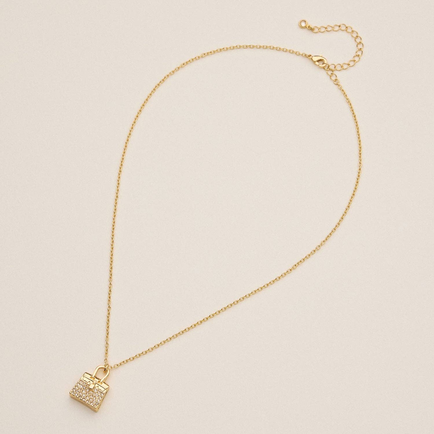 Mini Purse Pendant Necklace - 18K Gold